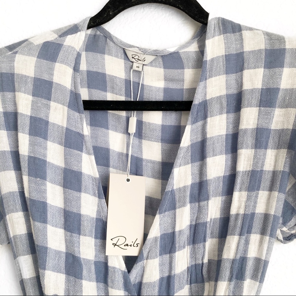 NWT Rails gingham checkered wrap dress - Picture 3 of 4